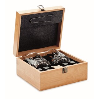 Whisky Set in Bambus Box