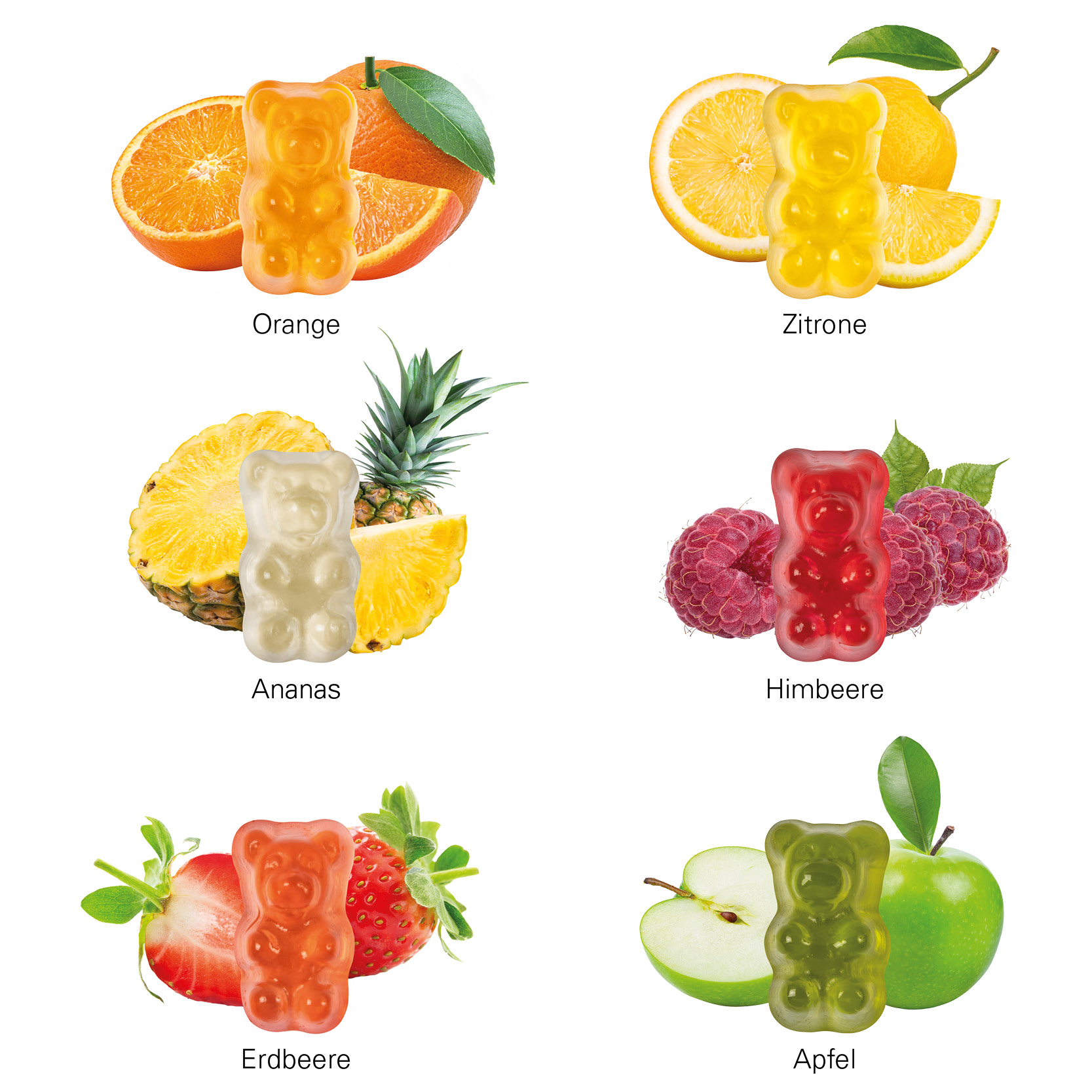 Express Minitüte Gummibärchen; Folie, weiß