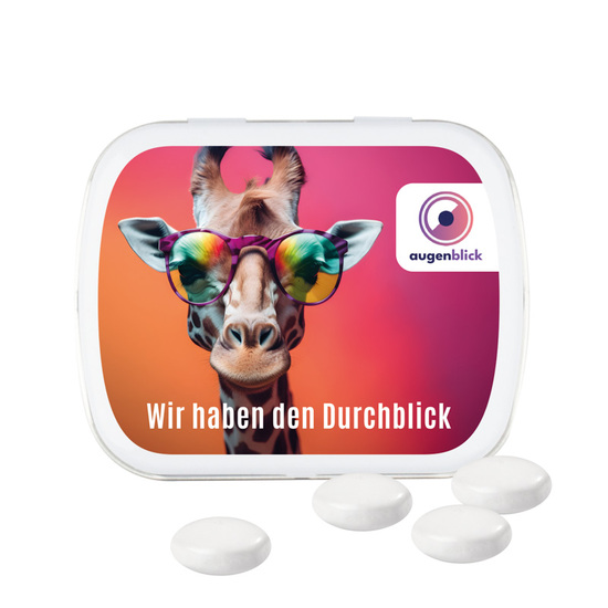 Klappdose; Mentos Kaudragee Mint / Füllmenge:23 g / Gewicht:40,22 g; weiß; weiß; weiß