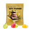 Minitüte 10 g Trolli Fruchtgummi Standardformen; Trolli Fruchtgummi Daumen, Folie mit ca. 50% Papieranteil, weiß