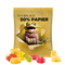 Minitüte 10 g Trolli Fruchtgummi Standardformen; Trolli Premium Bärchen, Folie mit ca. 50% Papieranteil, weiß