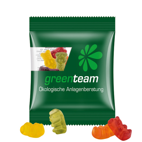 Minitüte 12 g Trolli vegane Fruchtgummi Bärchen; Trolli vegane Gummibärchen, Kompostierbare Folie, transparent