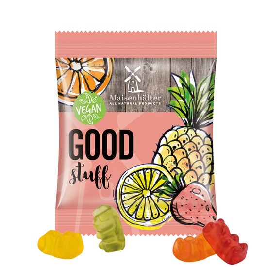 Minitüte 12 g ab 350 St. Trolli vegane Fruchtgummi Bärchen; Trolli vegane Gummibärchen, Folie, weiß