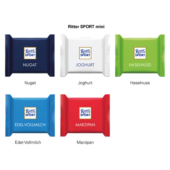 Ritter SPORT mini; 1 Ritter SPORT mini Nugat