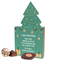 Lindt Präsent; 9 Lindt Mini Pralinés mit Werbeschuber Tannenbaum: Karton, weiß, FSC®-Zertifiziert, Inlay: Kunststoff