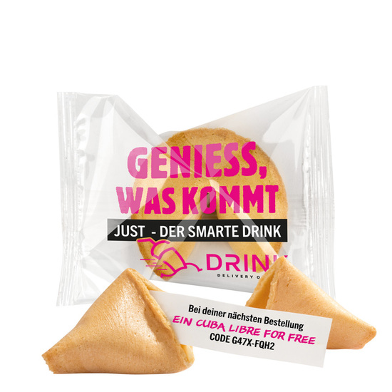 Glückskeks; 1 Glückskeks, transparent