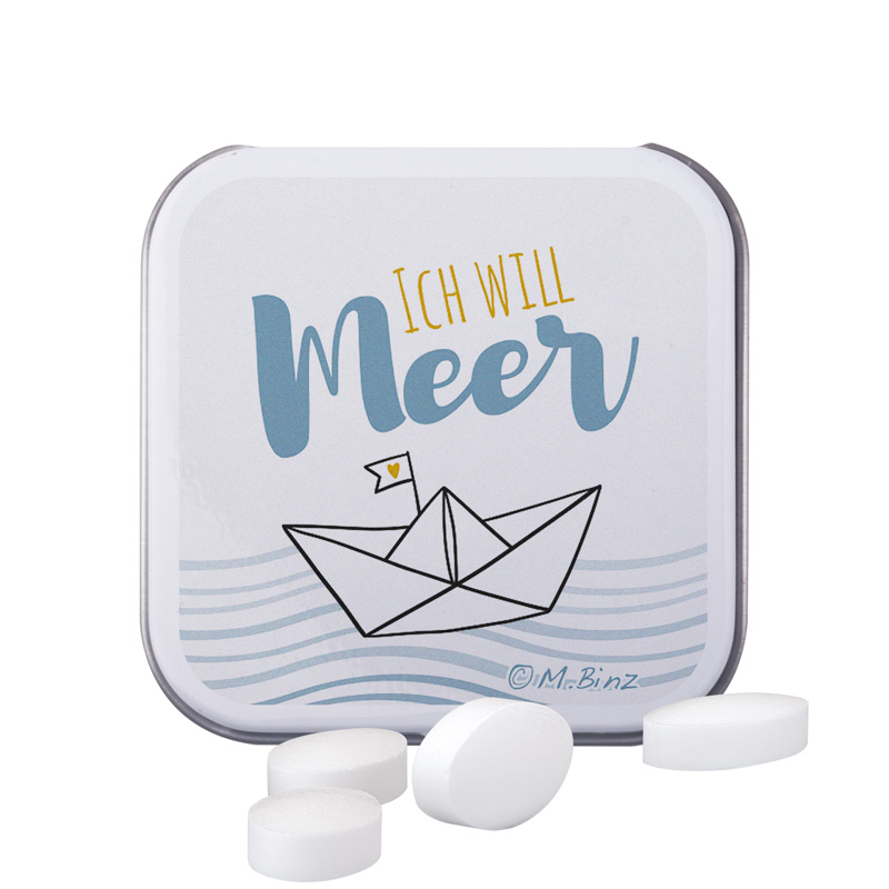 Dose quadratisch; Pfeffi Pfefferminzpastillen, zuckerfrei