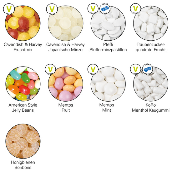 Dose quadratisch; Mentos Kaudragee Fruit