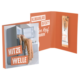 Werbekarte Midi Aqtiwell®; 1 Stick Aqtiwell® REFRESH Limette