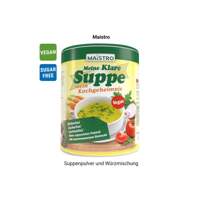 Werbekarte Midi Maistro Suppe