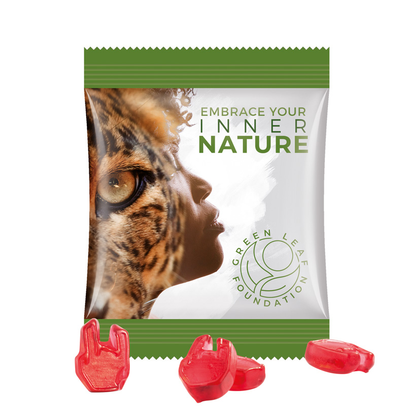 Minitüte 10 g Trolli Fruchtgummi Sonderformen, Folie, weiß