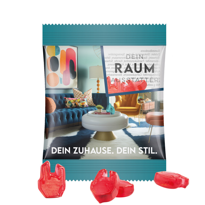 Minitüte 10 g Trolli Fruchtgummi Sonderformen, Folie, transparent