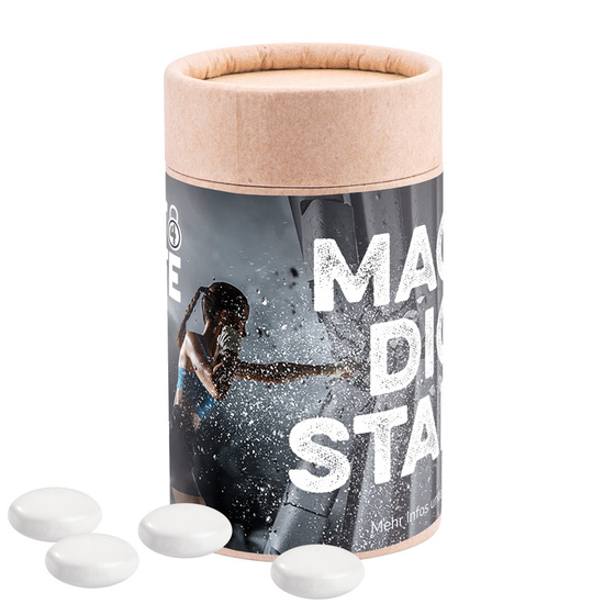 Papierdose Eco Midi; Mentos Kaudragee Mint