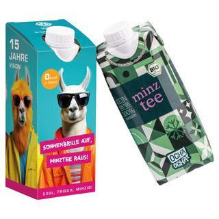 Drink Pack mit Ocha-Ocha® BIO Minztee; 1 recycelbares Tetra Pak® mit Ocha-Ocha® BIO Minztee