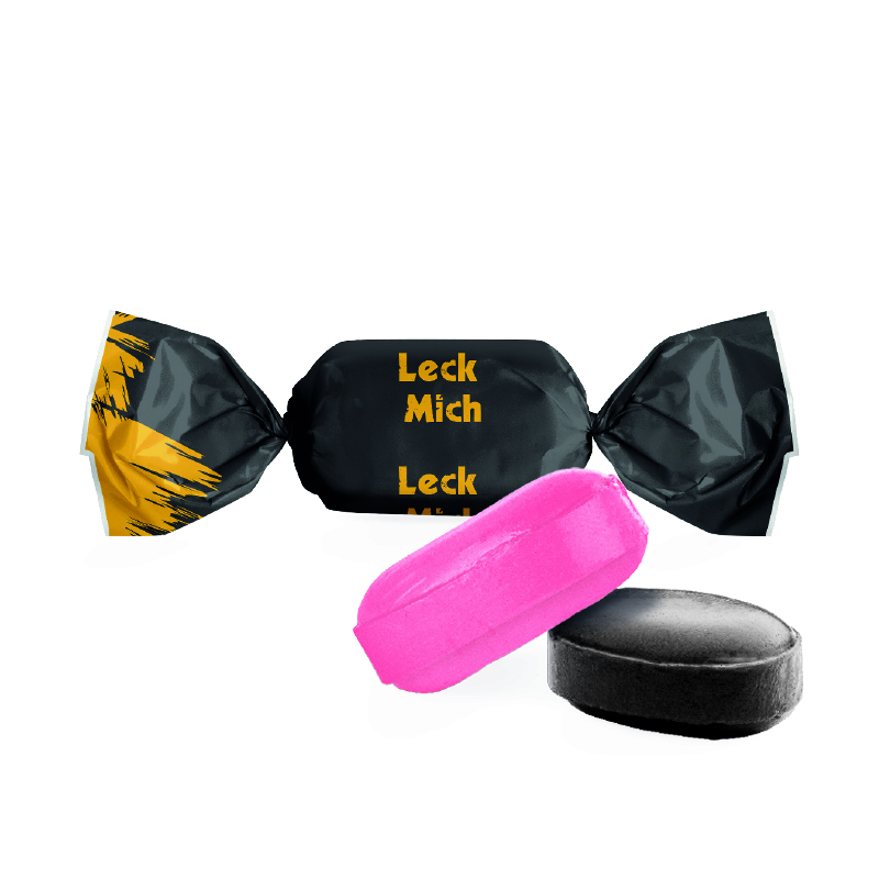 Bonbon ungefüllt; Fruchtmix Bonbons, oval, einzeln eingewickelt