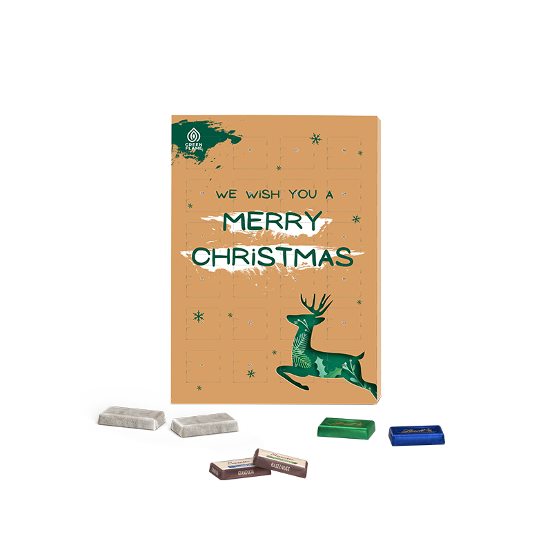 Marken Wand Adventskalender; 24 Alpenmilch-Schokotäfelchen