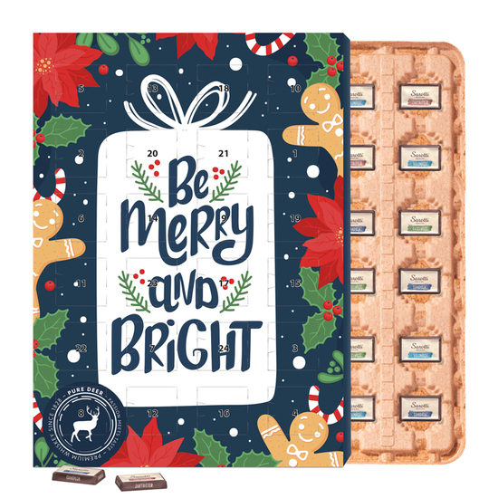 Marken Wand Adventskalender ECO; 24 Sarotti Schokoladentäfelchen, 4 Sorten