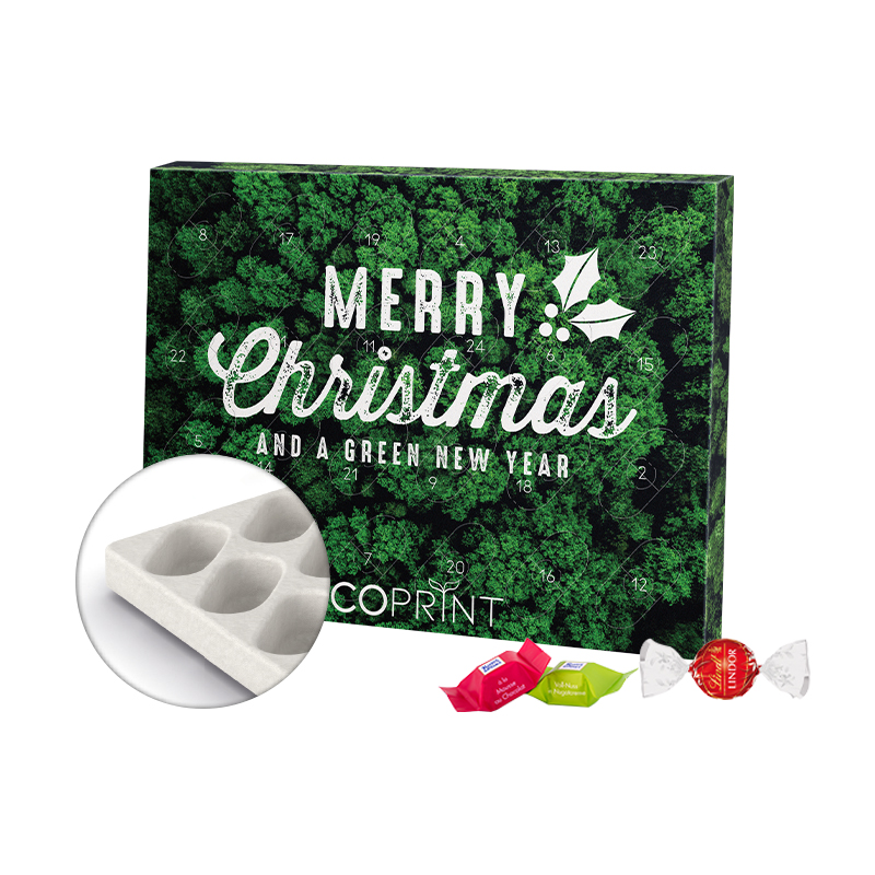 Adventskalender ECO XL; 24 Lindt LINDOR Milchkugeln