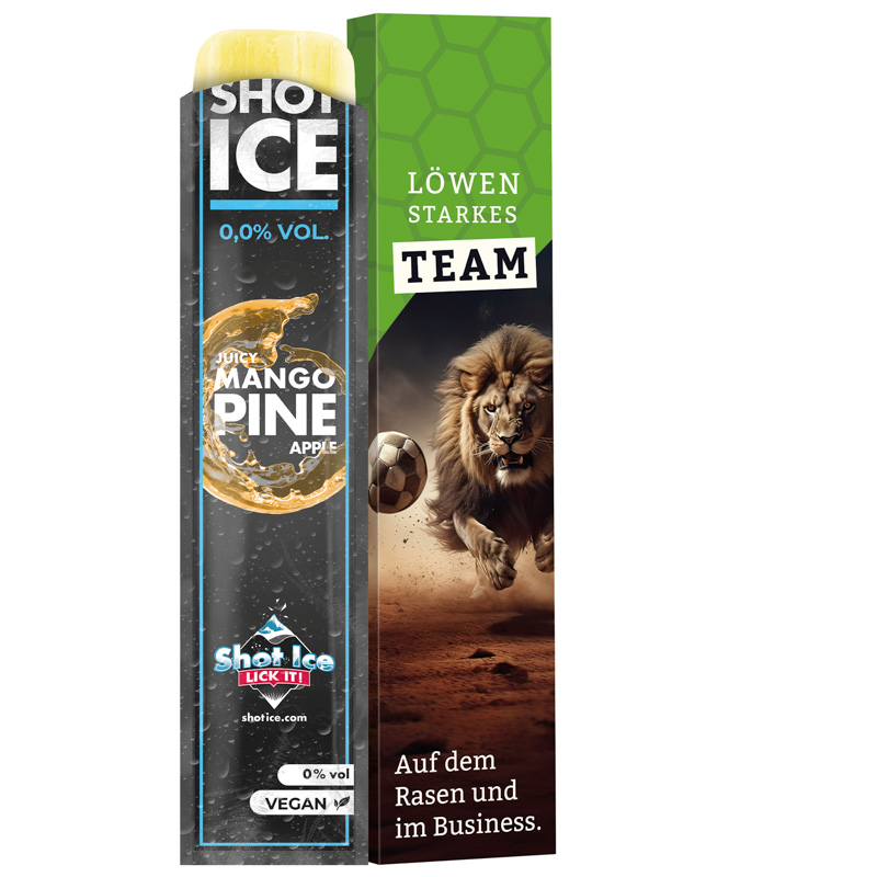 Long Box Shot Ice 1er; 1 Shot Ice Wassereis, Juicy Mango Pine Apple