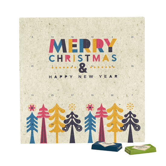 Täfelchen Adventskalender Graspapier