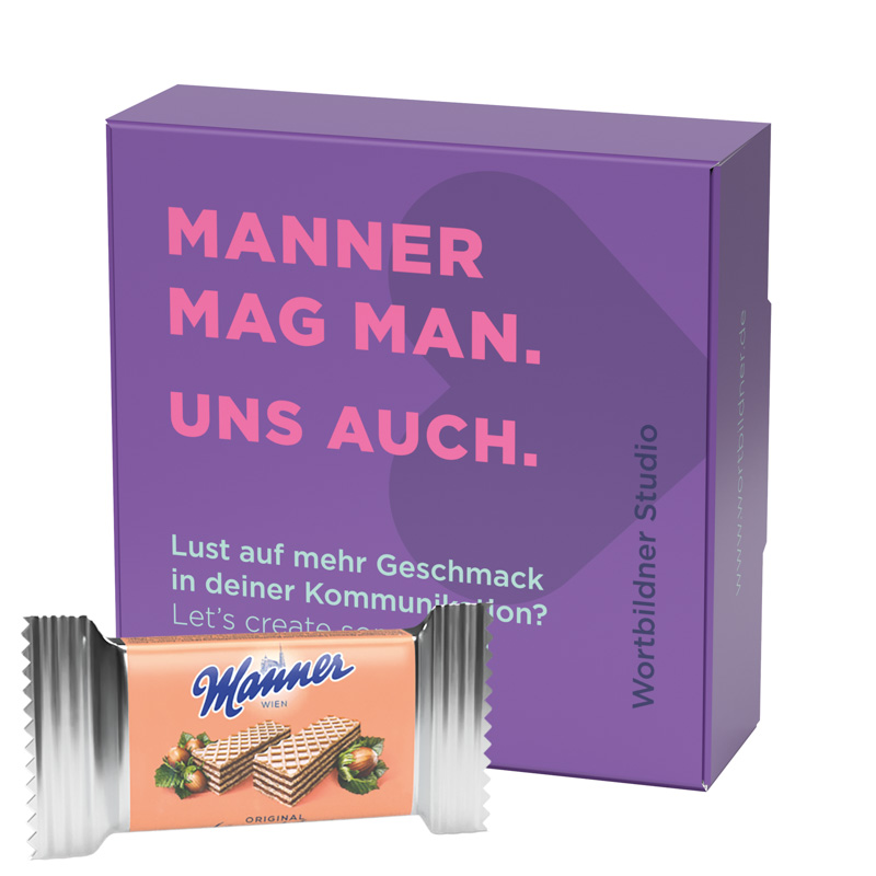 Klappbox S Manner 2er; 1 Päckchen mit 2 Manner Waffeln
