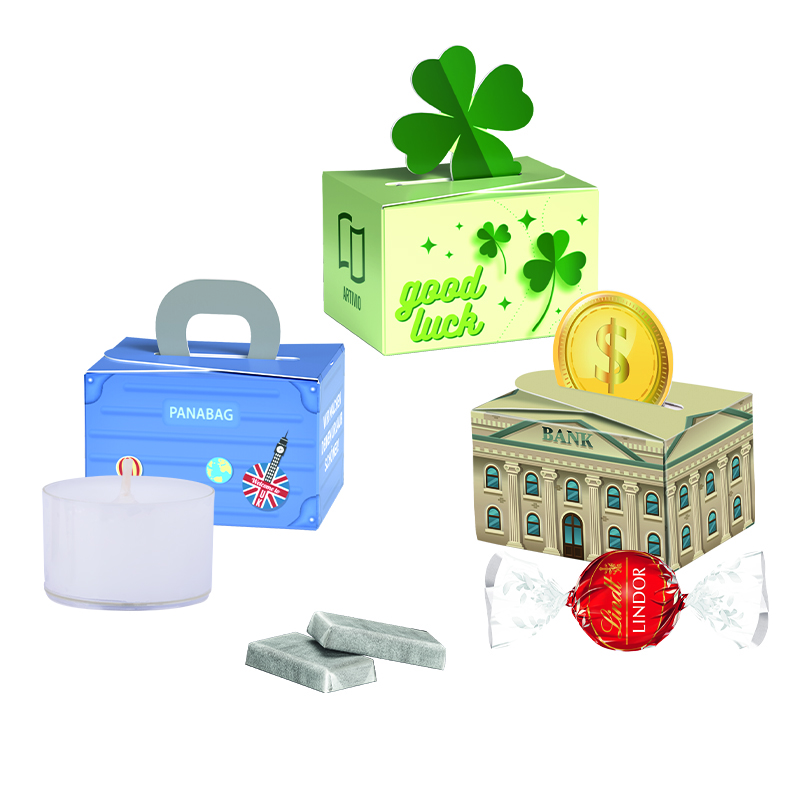 Geschenkbox Mini Koffer; 1 Päckchen mit 2 Manner Waffeln