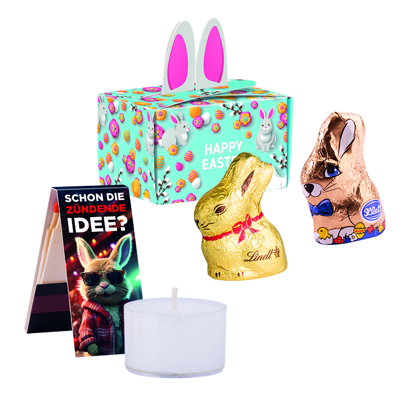 Geschenkbox Mini Ostern; 1 Lindt Schoko-Osterhase