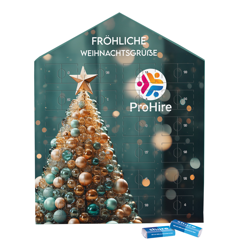 Täfelchen Adventskalender Haus
