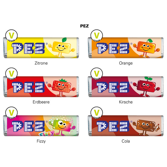 PEZ Bonbonriegel; 1 PEZ Bonbonriegel, Orange