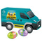 3D Präsent Transporter Ostern; 1 Beutel mit 5 Klett Schoko-Ostereiern