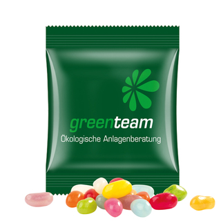 Minitüte, 10 g, kompostierbare Folie weiß, Jelly Beans