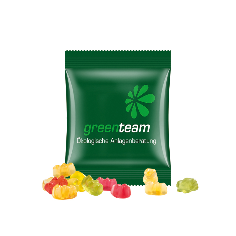 Minitüte,10 g, kompostierbare Folie weiß, Trolli Premium Bärchen,
