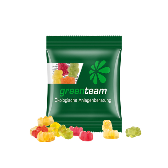 Minitüte,10 g, kompostierbare Folie transparent, Trolli Premium Bärchen,
