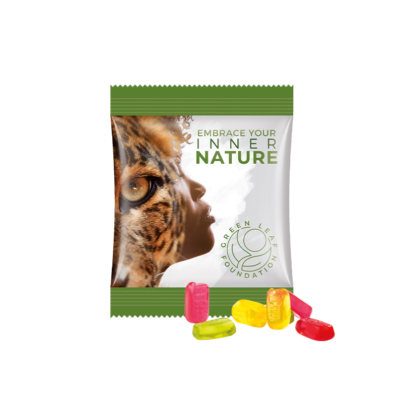 Minitüte,10 g, Folie weiß, Trolli Fruchtgummi Handy