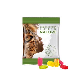 Minitüte,15 g, Folie weiß, Trolli Fruchtgummi Handy