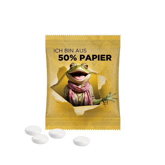 Minitüte, 8 g, Folie transparent, Mentos Kaudragee Mint
