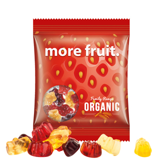 Minitüte,10 g, Folie transparent, Trolli Fruchtgummibären, 30% Fruchtsaftqualität
