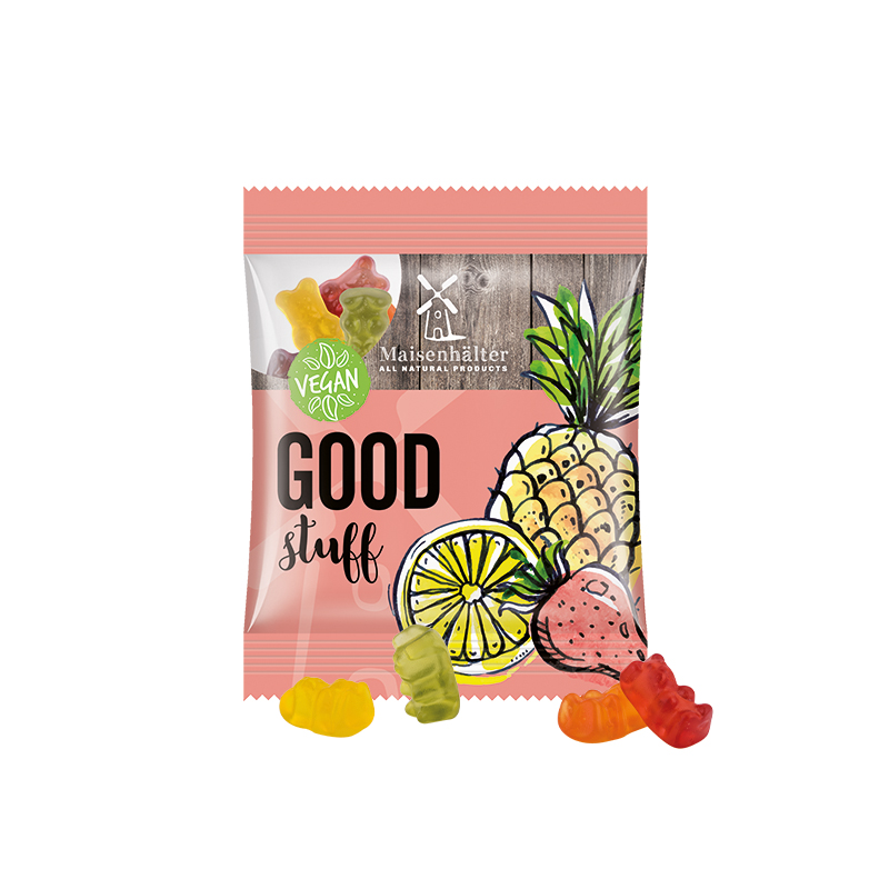 Minitüte,12 g, Folie transparent, Trolli Vegane Gummibärchen, 14% Fruchtsaft