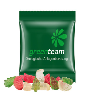 Minitüte, 10 g, kompostierbare Folie weiß, Trolli Weihnachtsmischung