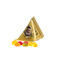 Fruchtgummi Tetraeder, Papierfolie weiß, Trolli Fruchtgummi Fußbälle