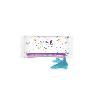 Trolli Fruchtgummi "Hai", Folie weiß