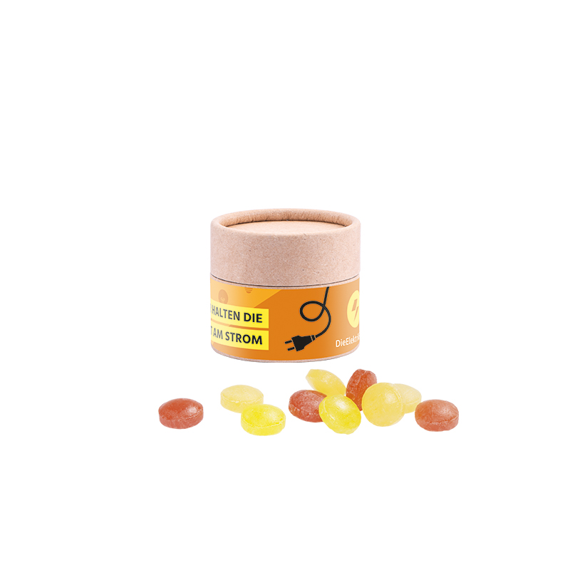 Papierdose Eco Mini, Mini Bonbons Fruchtmix
