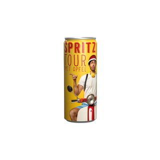 Getränkedose 250ml Apfelschorle, Sleeve-Folie transparent