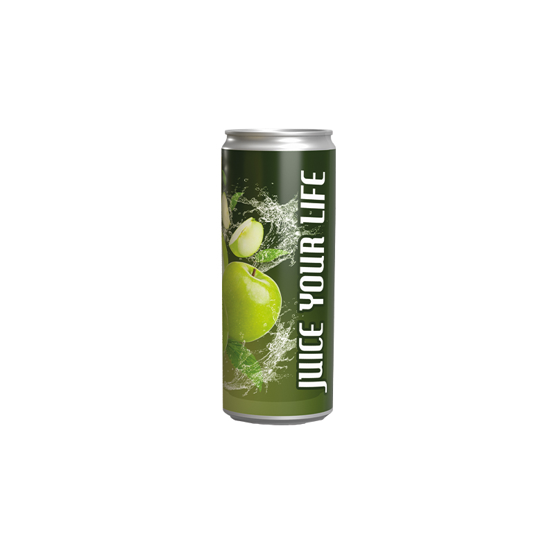 Getränkedose 250ml Apfelschorle, Klebeetikett weiß