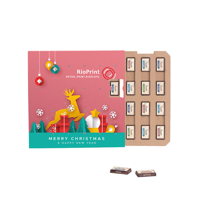 Täfelchen Adventskalender ECO, Papier Inlay, Sarotti Schokotäfelchen