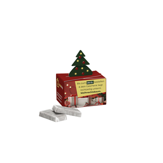Geschenkbox Mini Tanne, Alpenmilch Schokotäfelchen
