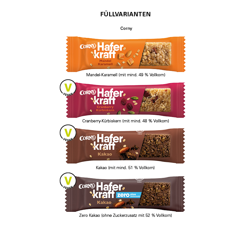 Corny Haferkraft Riegel, Cranberry-Kürbiskern