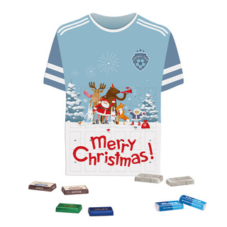 Täfelchen Adventskalender Trikot; 24 share Schokotäfelchen