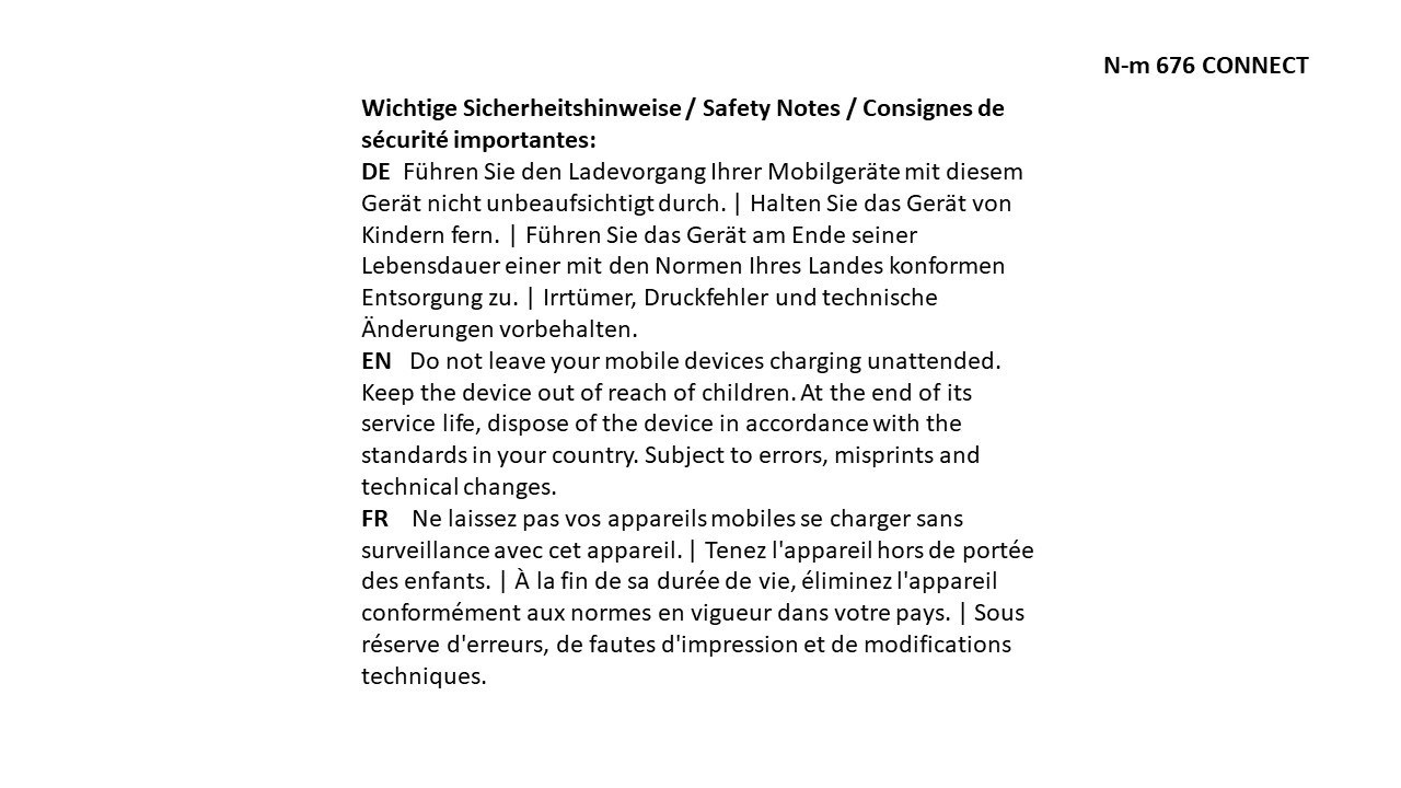 CONNECT Kabel 100W schwarz