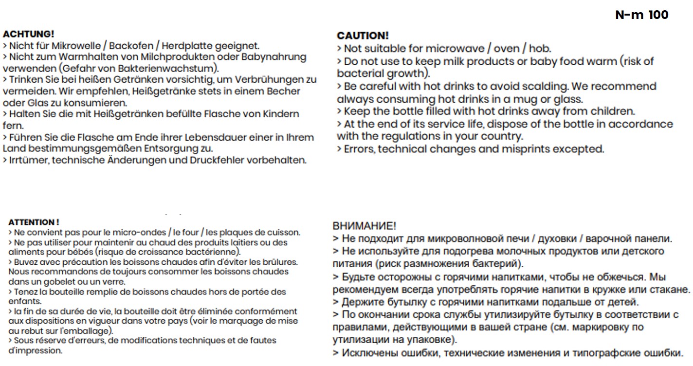 FOCUS Vakuumflasche Edelstahl